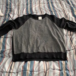 J.Crew Merino Wool Grey striped sweater NWT size L